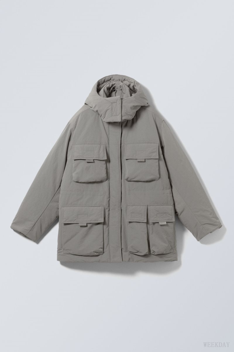 Weekday Attila Padded Parka Khaki | RGRY0361