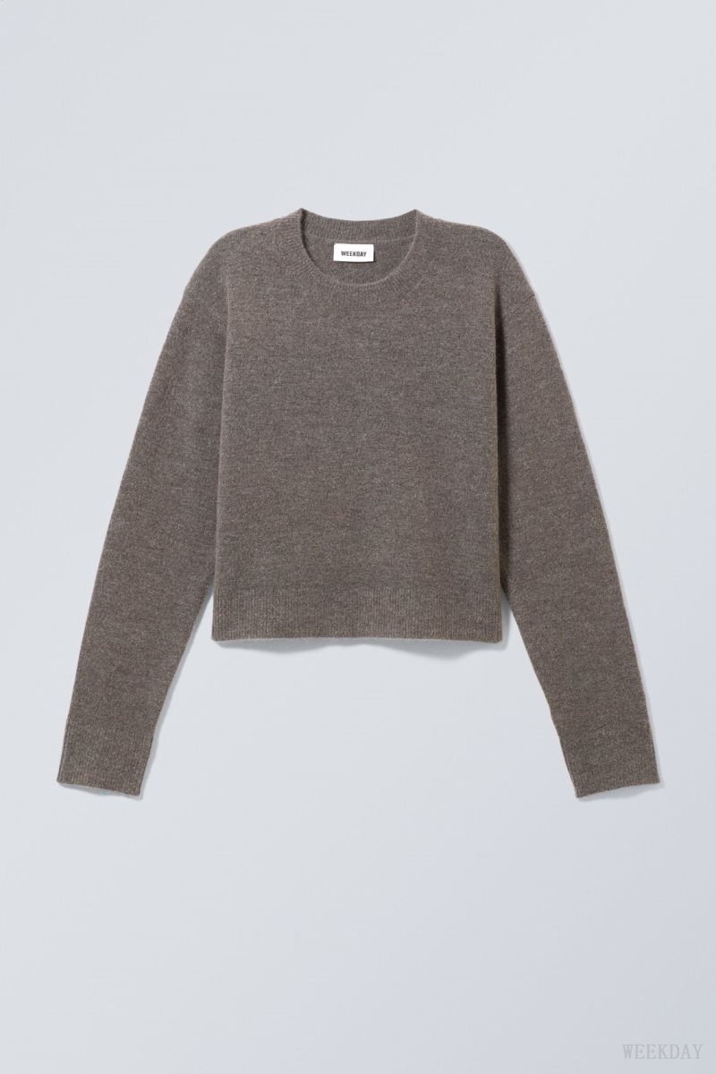 Weekday Ayla Sweater Dark Mole | IPGP6077