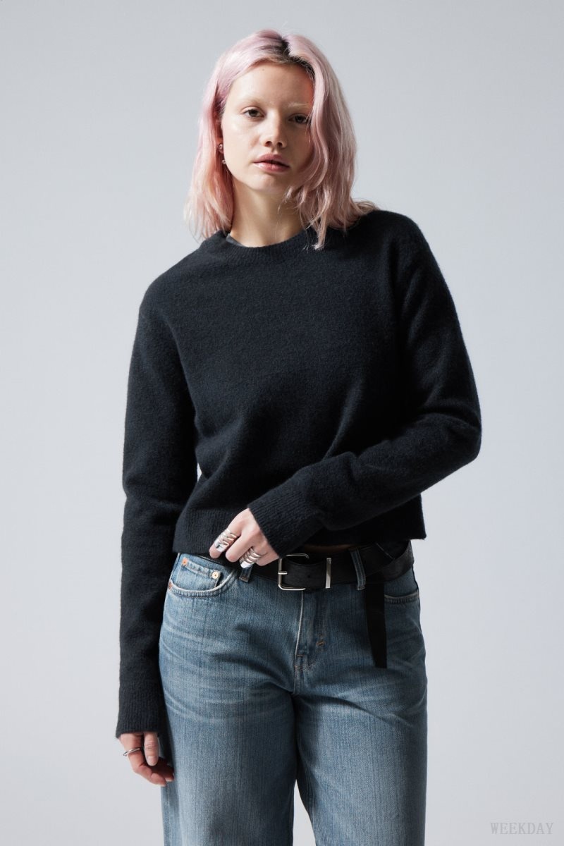 Weekday Ayla Sweater Navy | ZSMZ1076