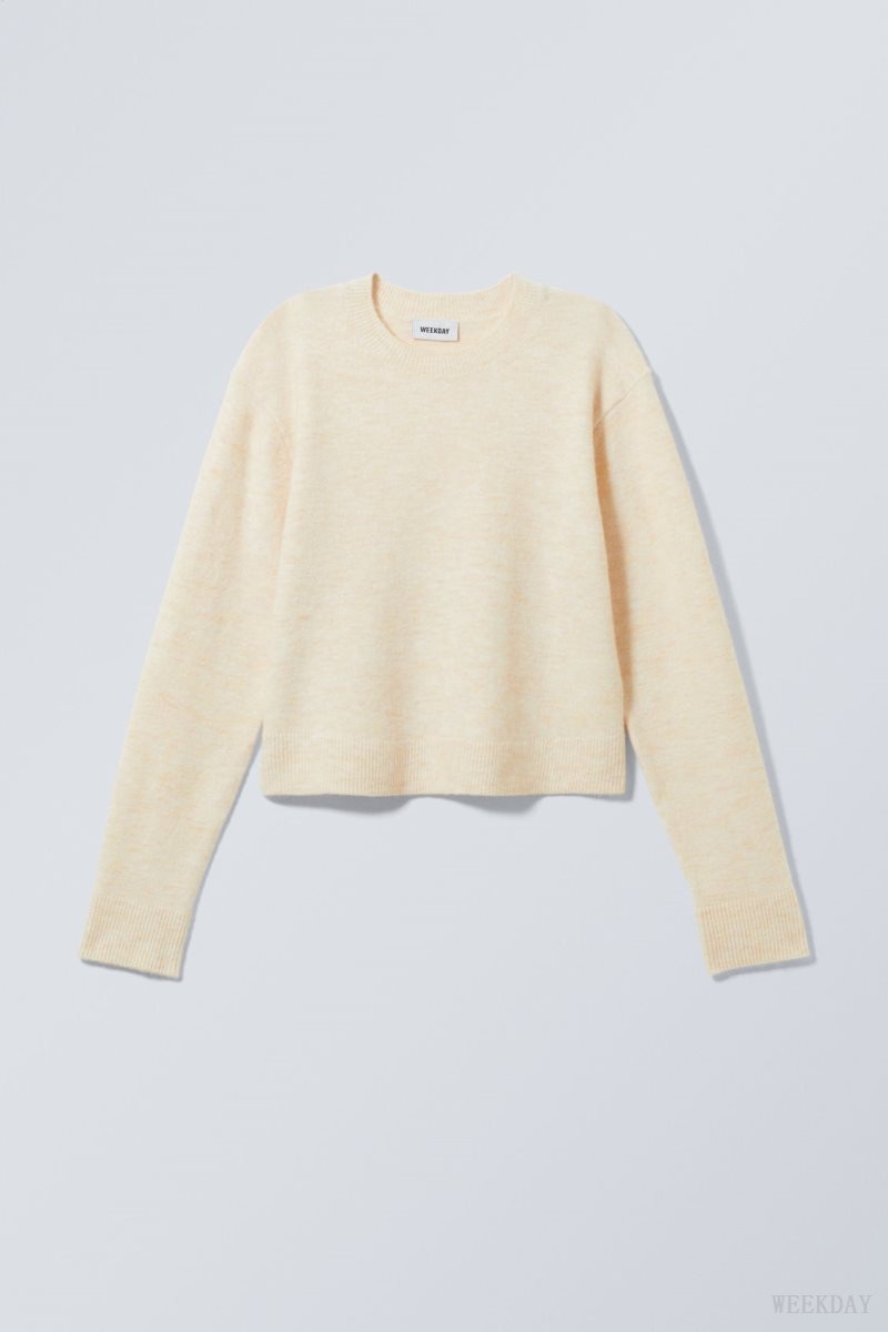 Weekday Ayla Sweater Oat | GBVI4875