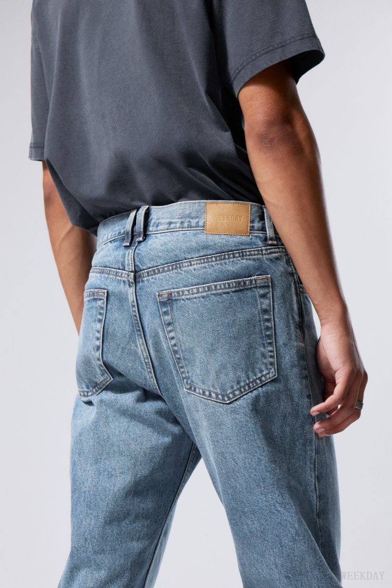 Weekday Barrel Relaxed Tapered Jeans Blue | WVEA0020