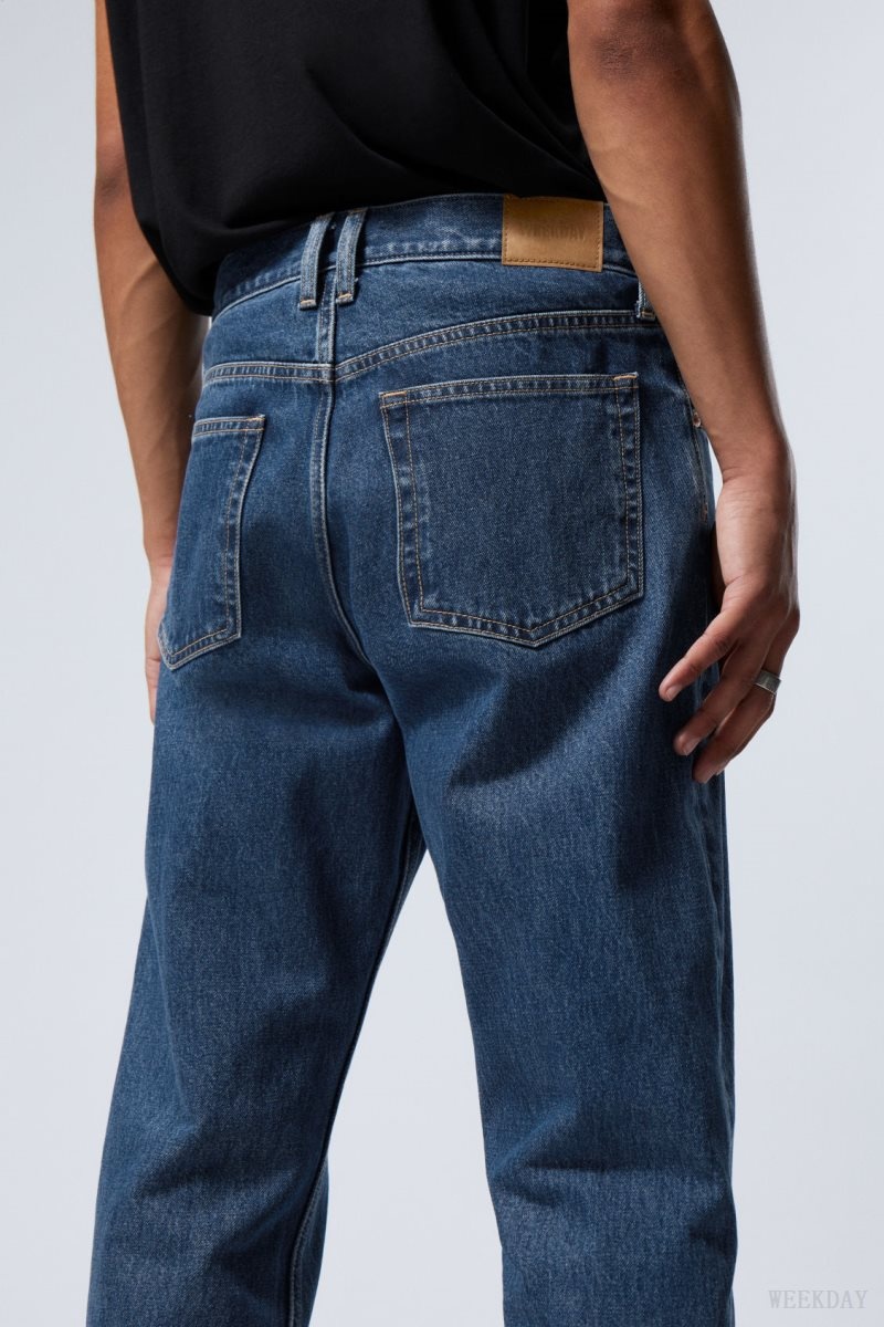 Weekday Barrel Relaxed Tapered Jeans Blue | PSZD5988