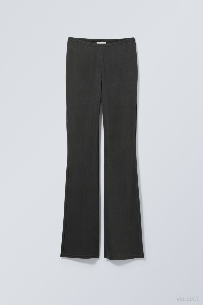 Weekday Bea Jersey Trousers Black | WGJS5635