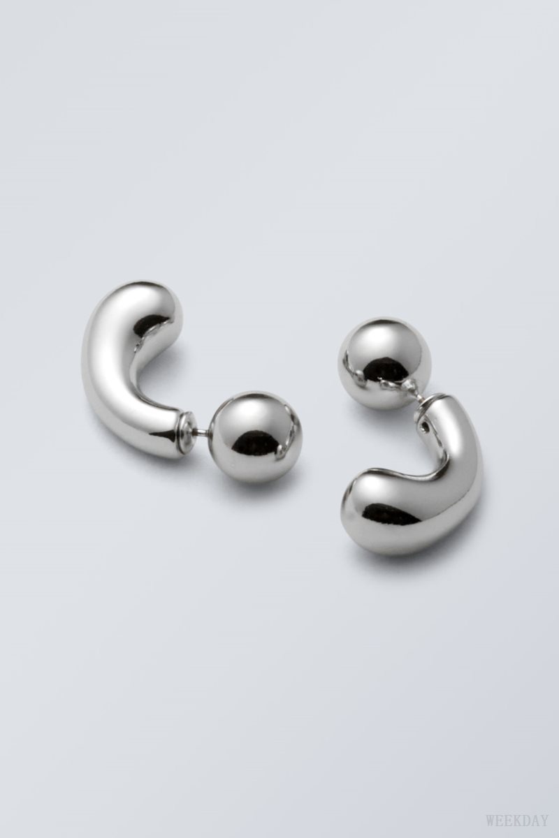 Weekday Bean Earrings Silver | NHOW3347