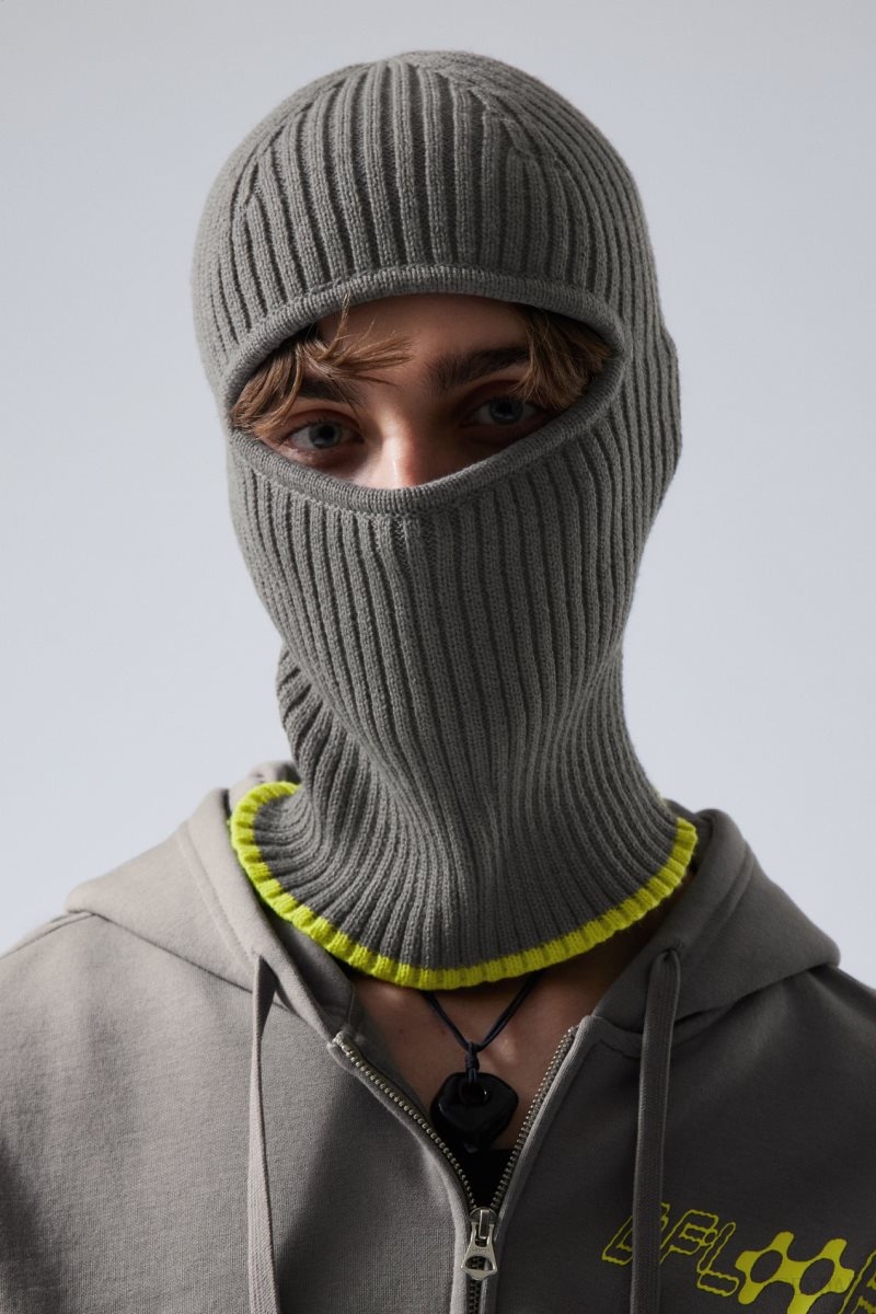 Weekday Bell Balaclava Grey / Yellow | CGZC8782