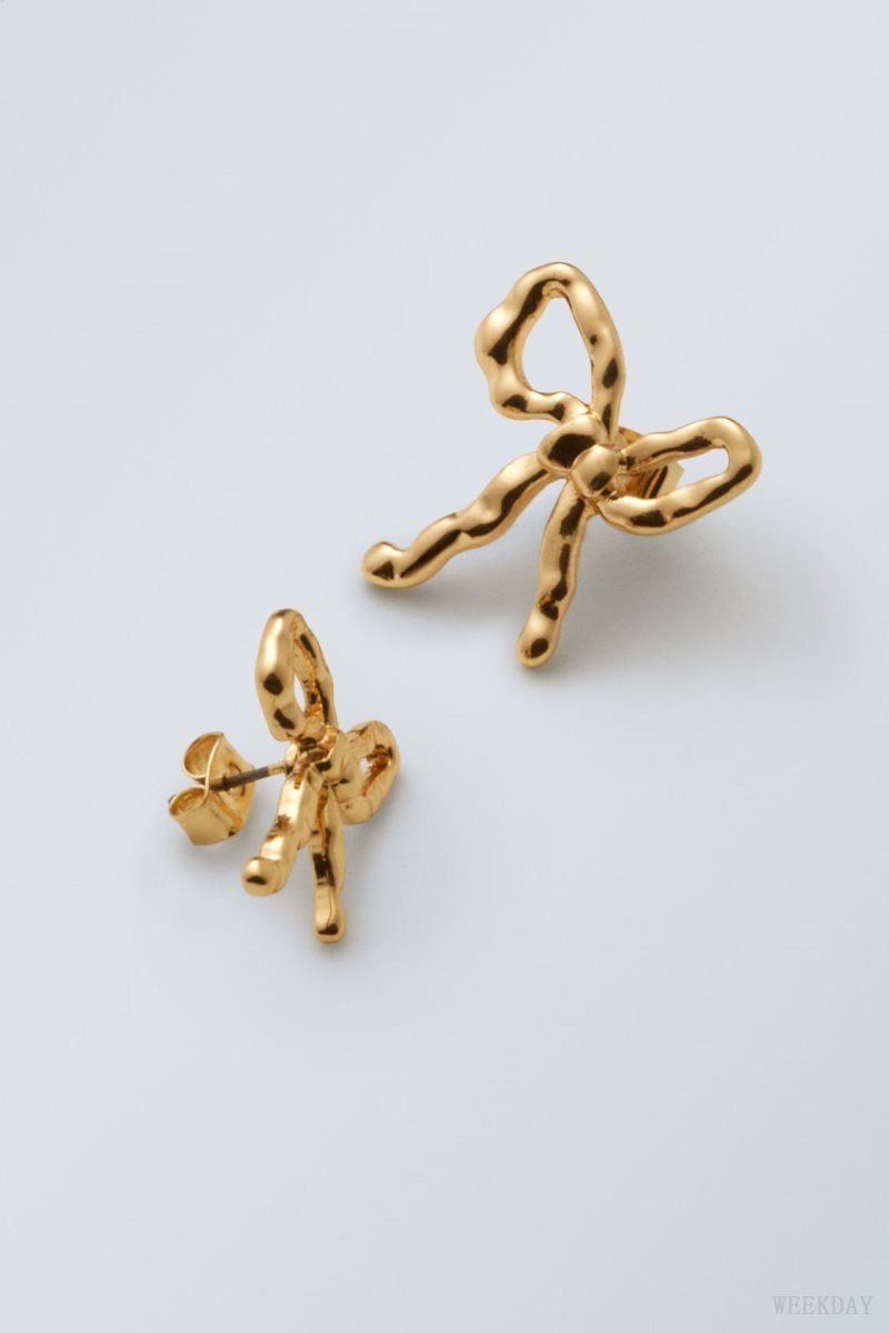 Weekday Bow Earrings Golden | TFLE5074