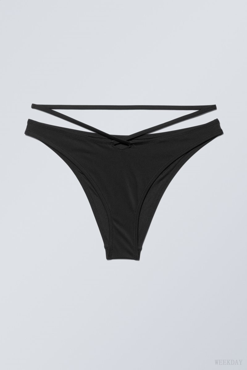 Weekday Brazilian Bikini Bottoms Black | CSKW3437