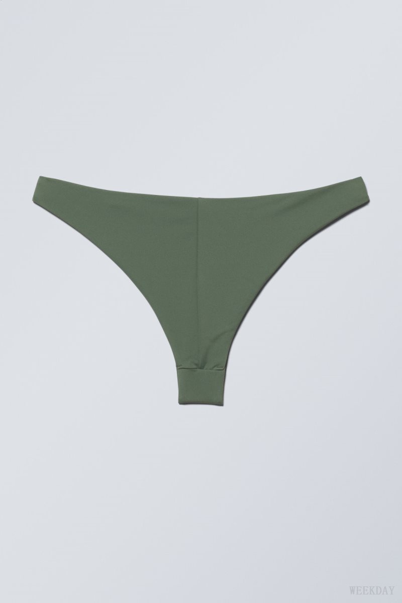 Weekday Brazilian Bikini Bottoms Khaki | BHUP1471