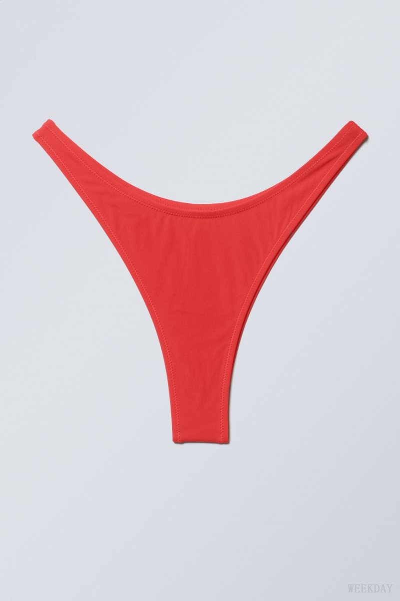 Weekday Brazilian Mini Bikini Bottom Red | ZZLH9917