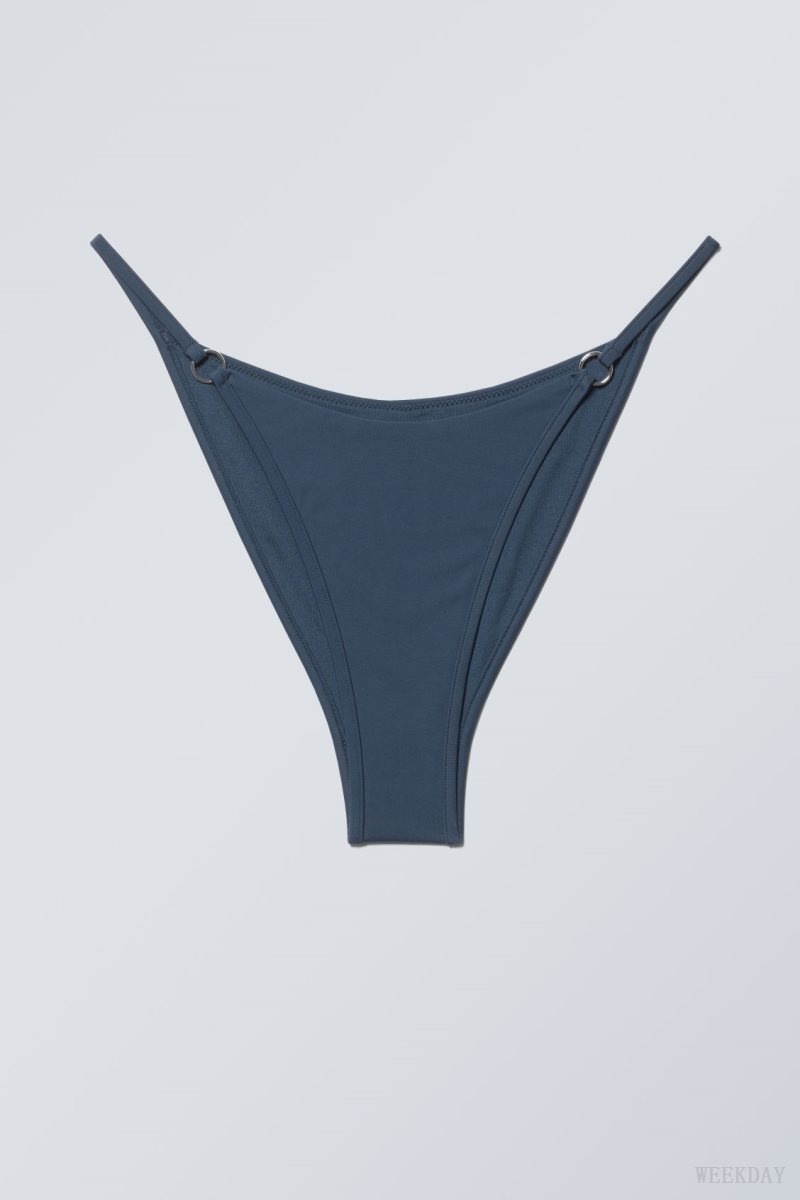 Weekday Brazilian Tanga Bikini Bottoms Navy | ABRB7107