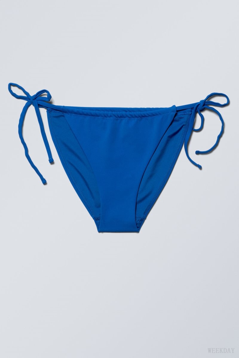 Weekday Breeze String Bikini Bottoms Deep Blue | MTVW8090