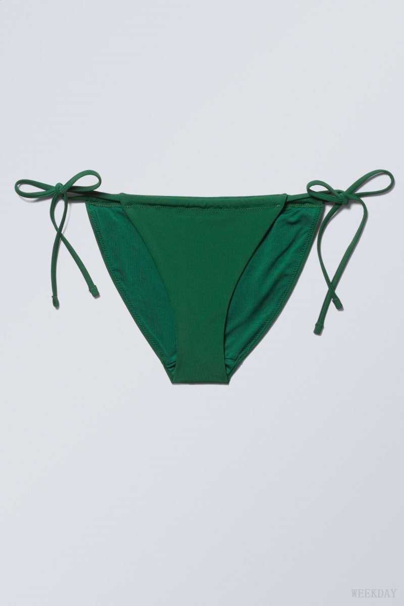 Weekday Breeze String Bikini Bottoms Green | QDDQ2441