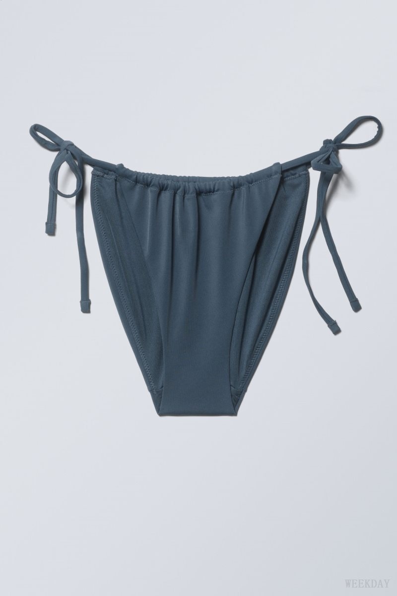 Weekday Breeze String Bikini Bottoms Navy | BBOJ6053