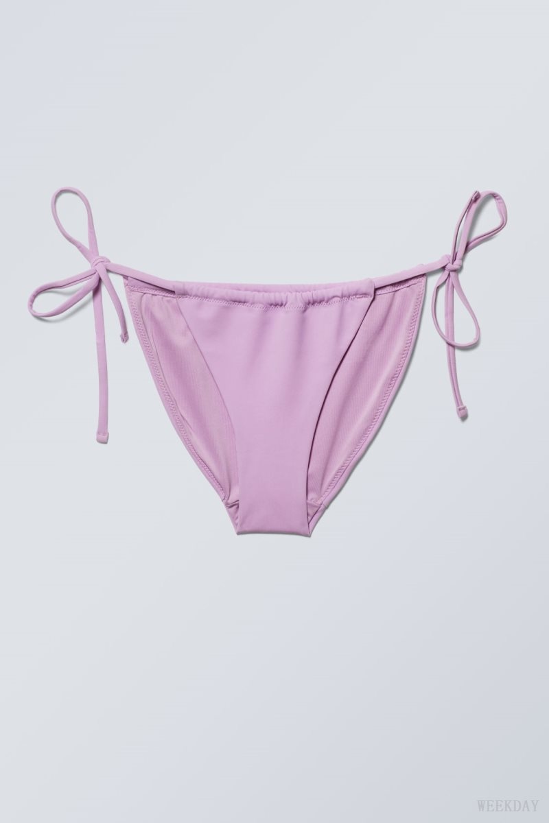 Weekday Breeze String Bikini Bottoms Pink | ZXTJ3519