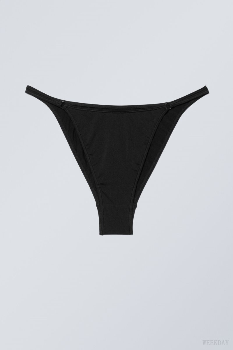 Weekday Carly Tanga Brazilian Brief Briefs Black | XUBI6129