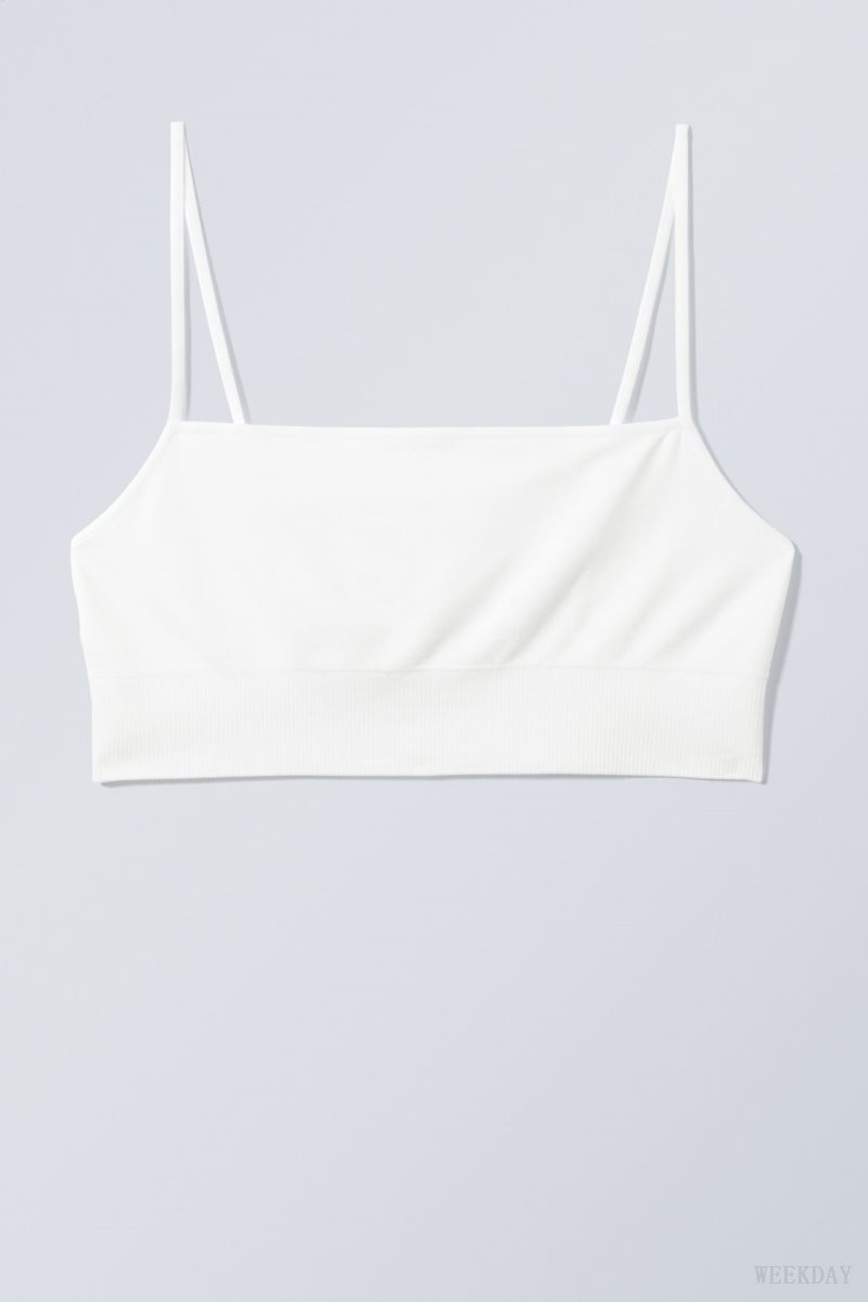 Weekday Cat Soft Bralette Bralette White | IJNY1410