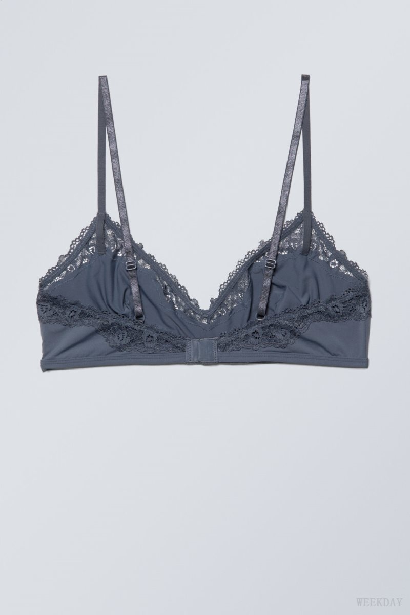 Weekday Cleo triangle bralette Bralette Blue | UCRU0141