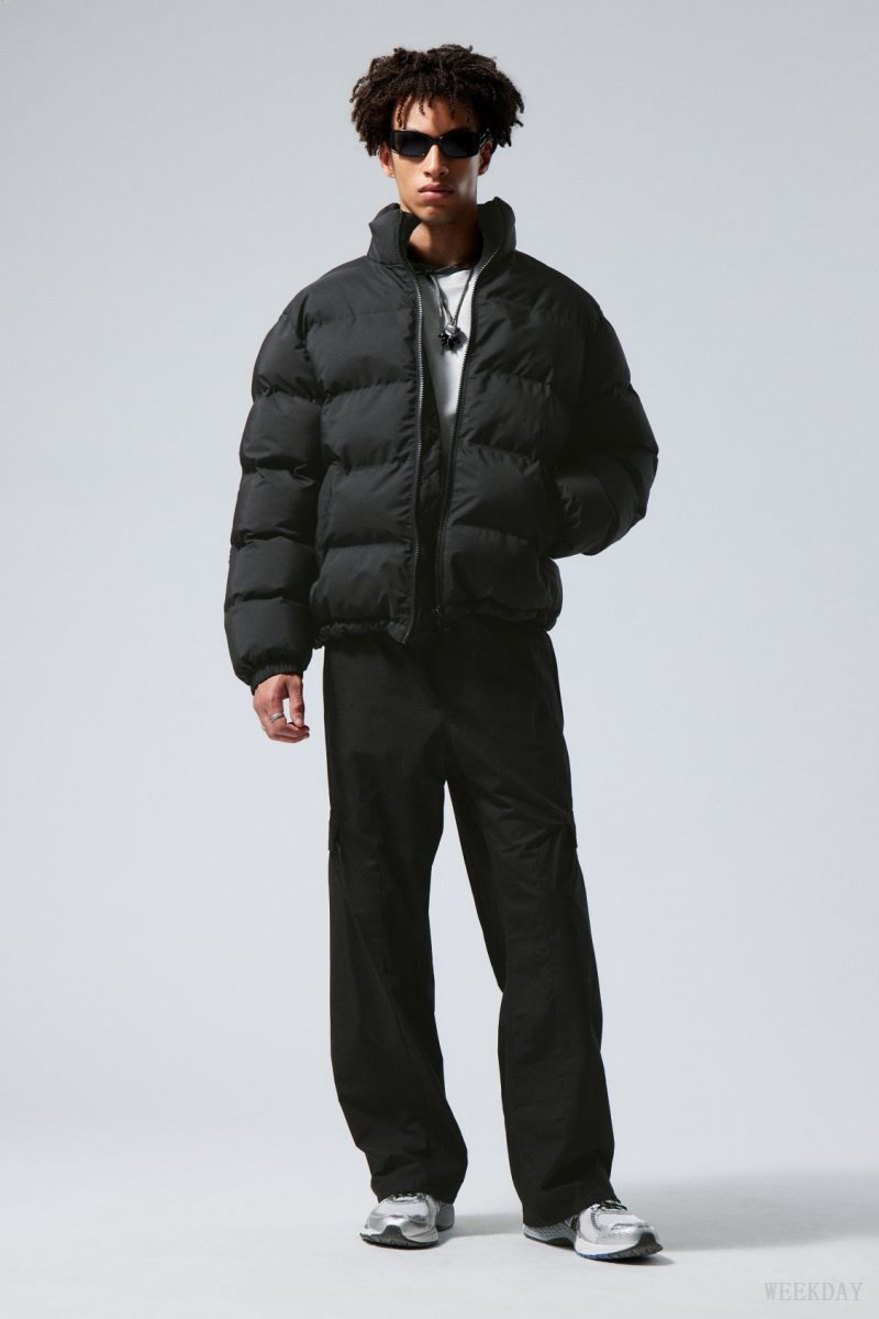 Weekday Cole Puffer Jacket Black | VJTC9099