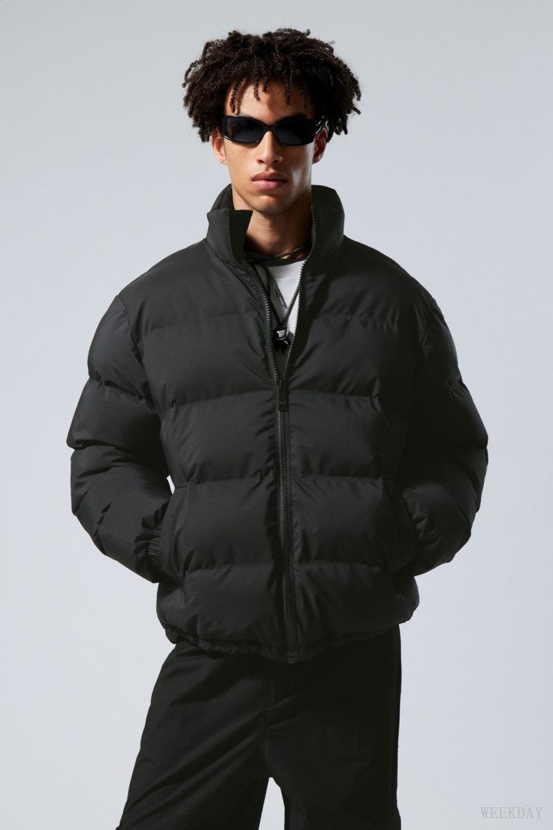 Weekday Cole Puffer Jacket Black | VJTC9099