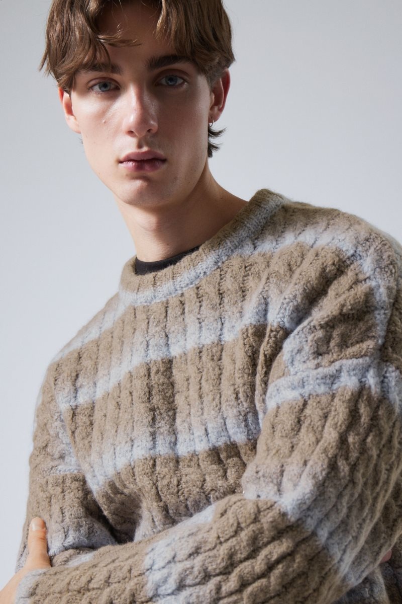 Weekday Connor Wool Blend Sweater Blue | KUMM9995