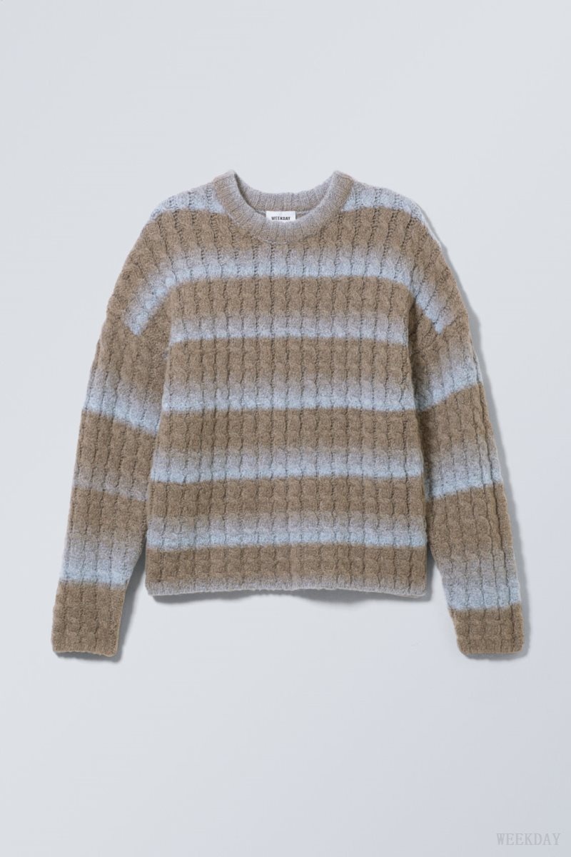 Weekday Connor Wool Blend Sweater Blue | KUMM9995