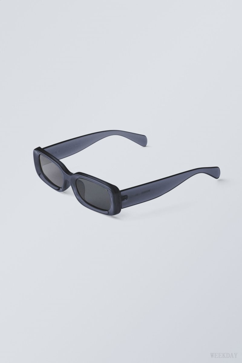 Weekday Cruise Squared Sunglasses Blue | SOYW2977