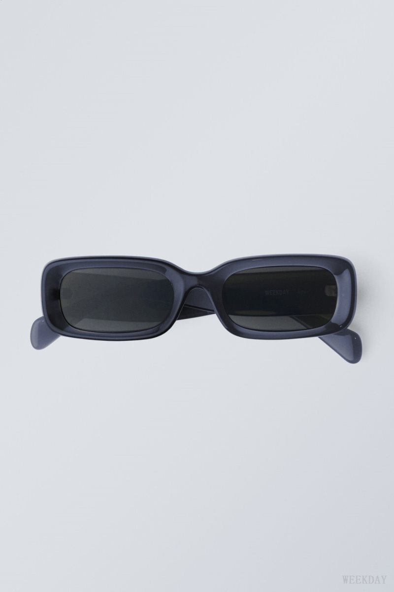 Weekday Cruise Squared Sunglasses Blue | SOYW2977