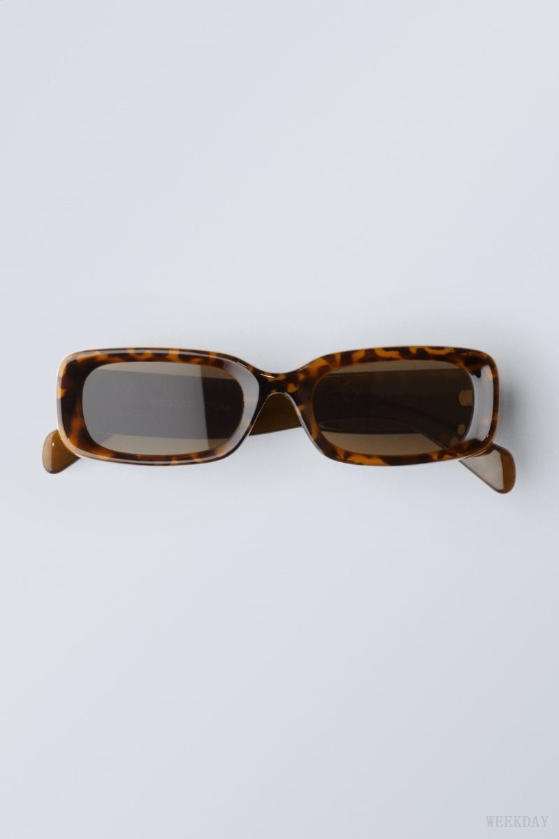 Weekday Cruise Squared Sunglasses Tortoise | GGLD3907