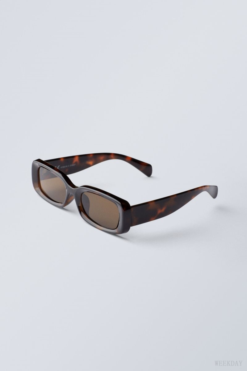 Weekday Cruise Squared Sunglasses Tortoise | GGLD3907