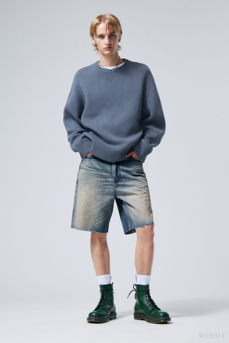 Weekday Cypher Oversized Sweater Blue | XBNO6100