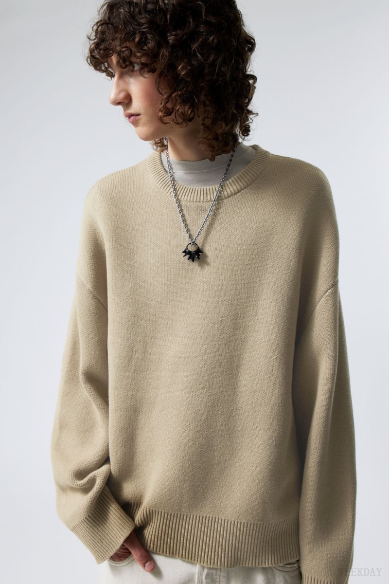 Weekday Cypher Oversized Sweater Mole | EGWH1114