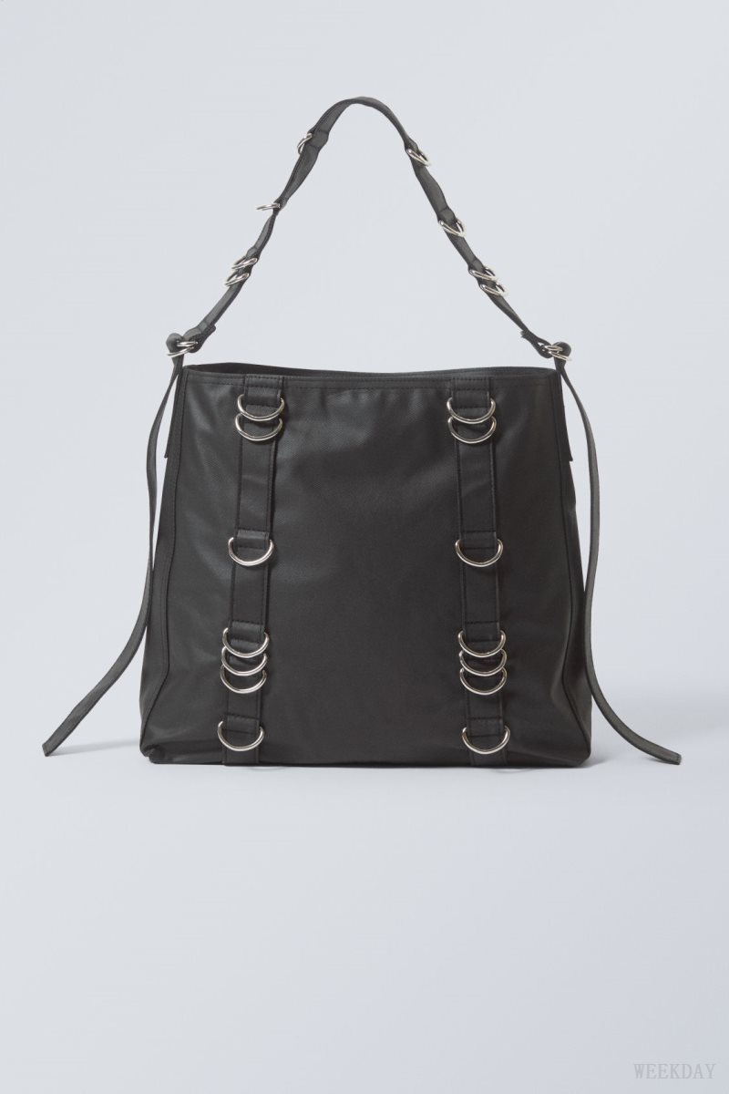 Weekday D-Ring Bag Black | SSJX9681