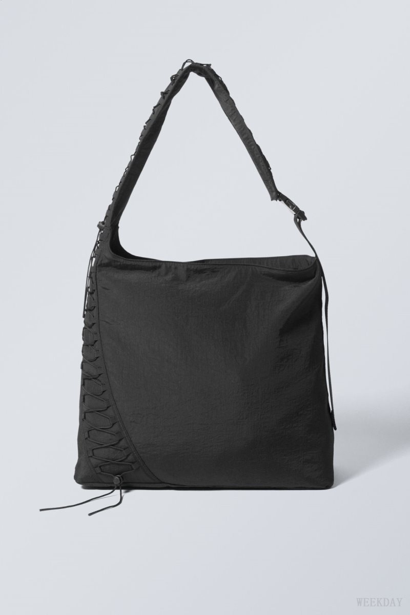 Weekday Dawa Drawstring Shoulder Bag Black | XGXA8341