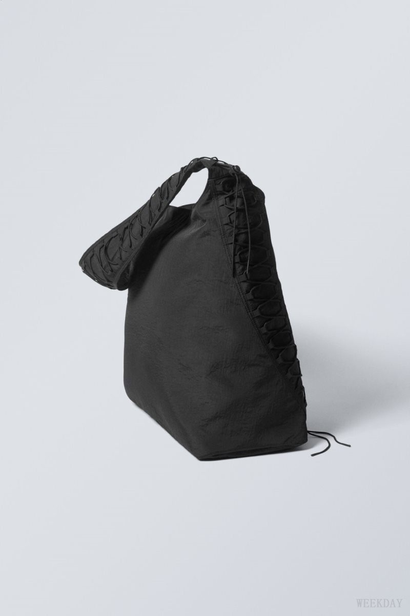 Weekday Dawa Drawstring Shoulder Bag Black | FQIW5994