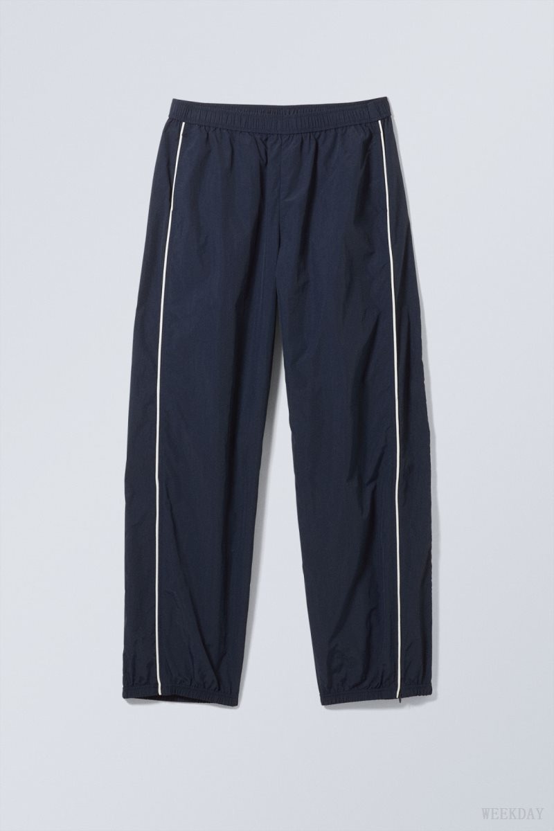 Weekday Dawn Track Trousers Dark Blue | UQNU6887