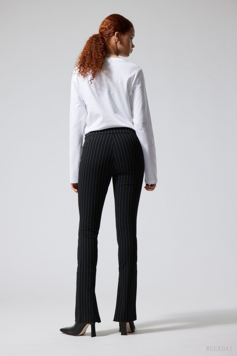 Weekday Dessa slim Trousers Pinstripe | XCPY2470