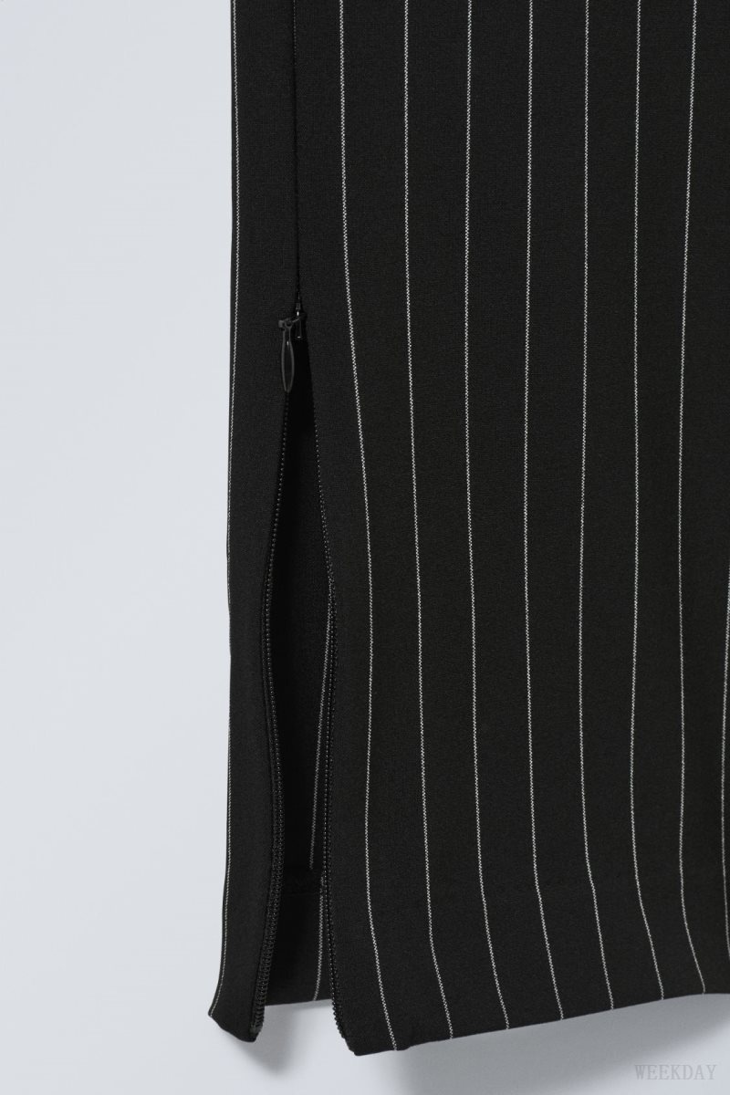 Weekday Dessa slim Trousers Pinstripe | XCPY2470