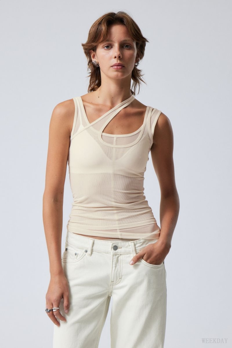 Weekday Double Layer Tank Beige | PMJR9949