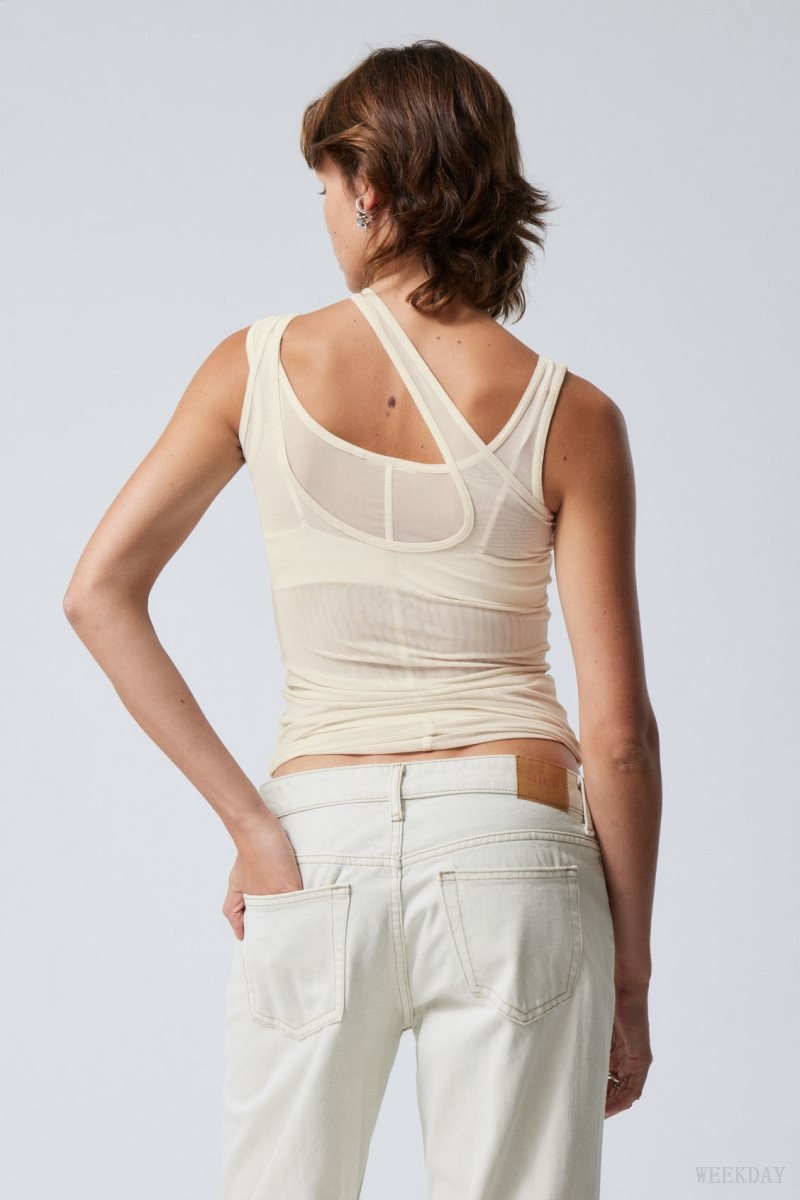 Weekday Double Layer Tank Beige | PMJR9949