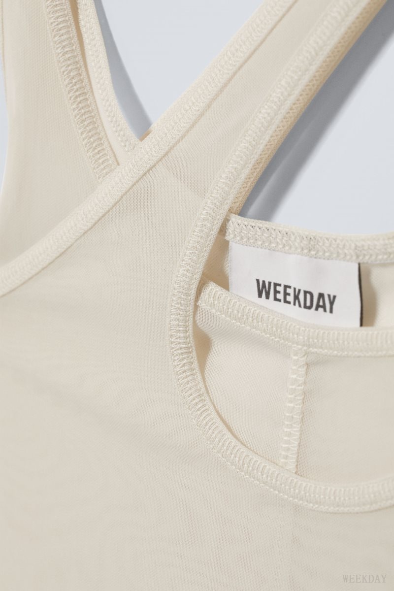 Weekday Double Layer Tank Beige | PMJR9949