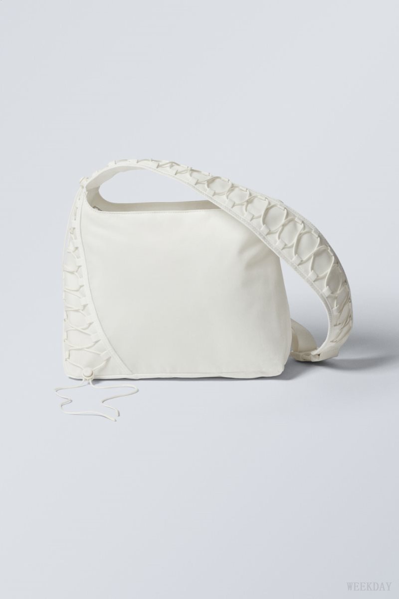 Weekday Drawstring Shoulder Bag White | AAYH7104