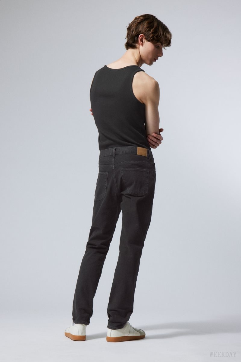 Weekday Easy Regular Straight Jeans Black | ZVVS7943