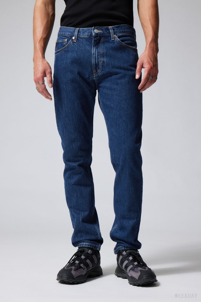 Weekday Easy Regular Straight Jeans Blue | ZNQS8064