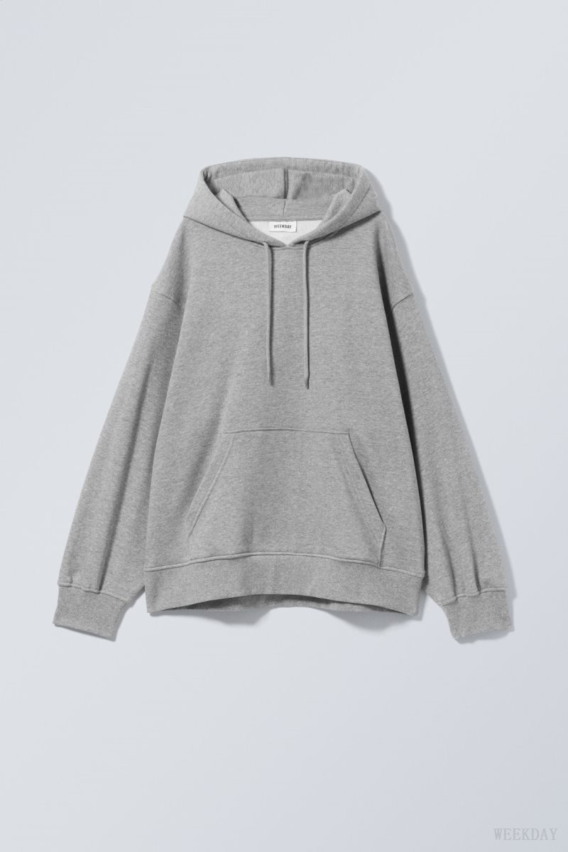 Weekday Essence Relaxed Hoodie Grey | VOCN4435