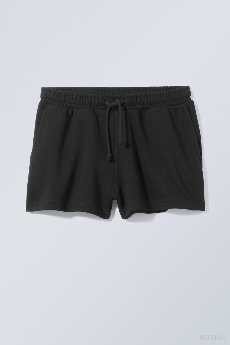 Weekday Essence Standard Sweatshorts Black | MNKN4308