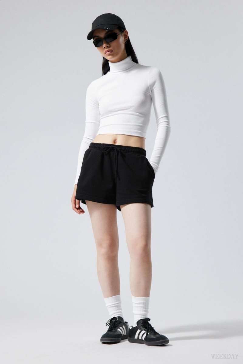 Weekday Essence Standard Sweatshorts Black | MNKN4308