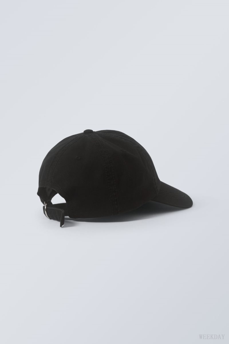 Weekday Essential Heavy Stitch Cap Black | NOOS4833