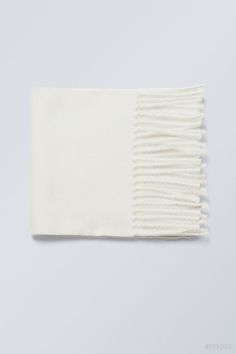 Weekday Essential Scarf Cream White | ENSQ6078