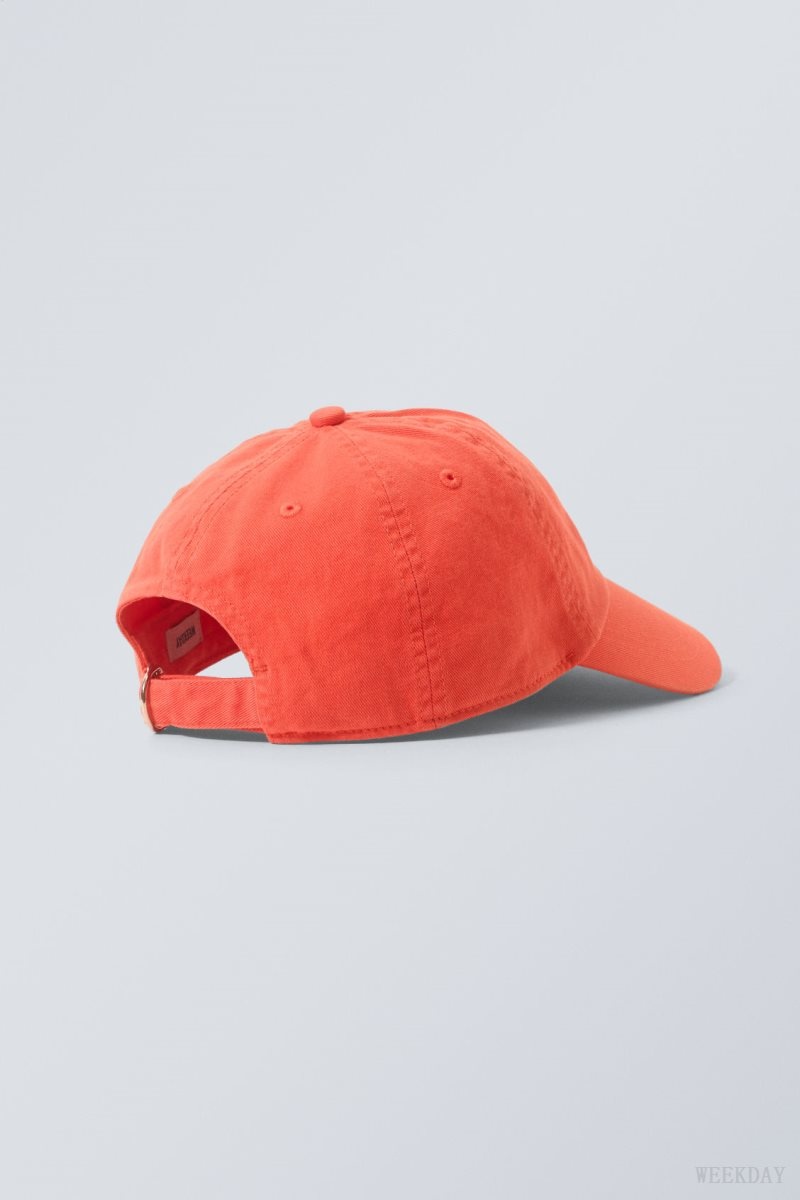 Weekday Essential Washed Cap Coral Orange | APZB2815