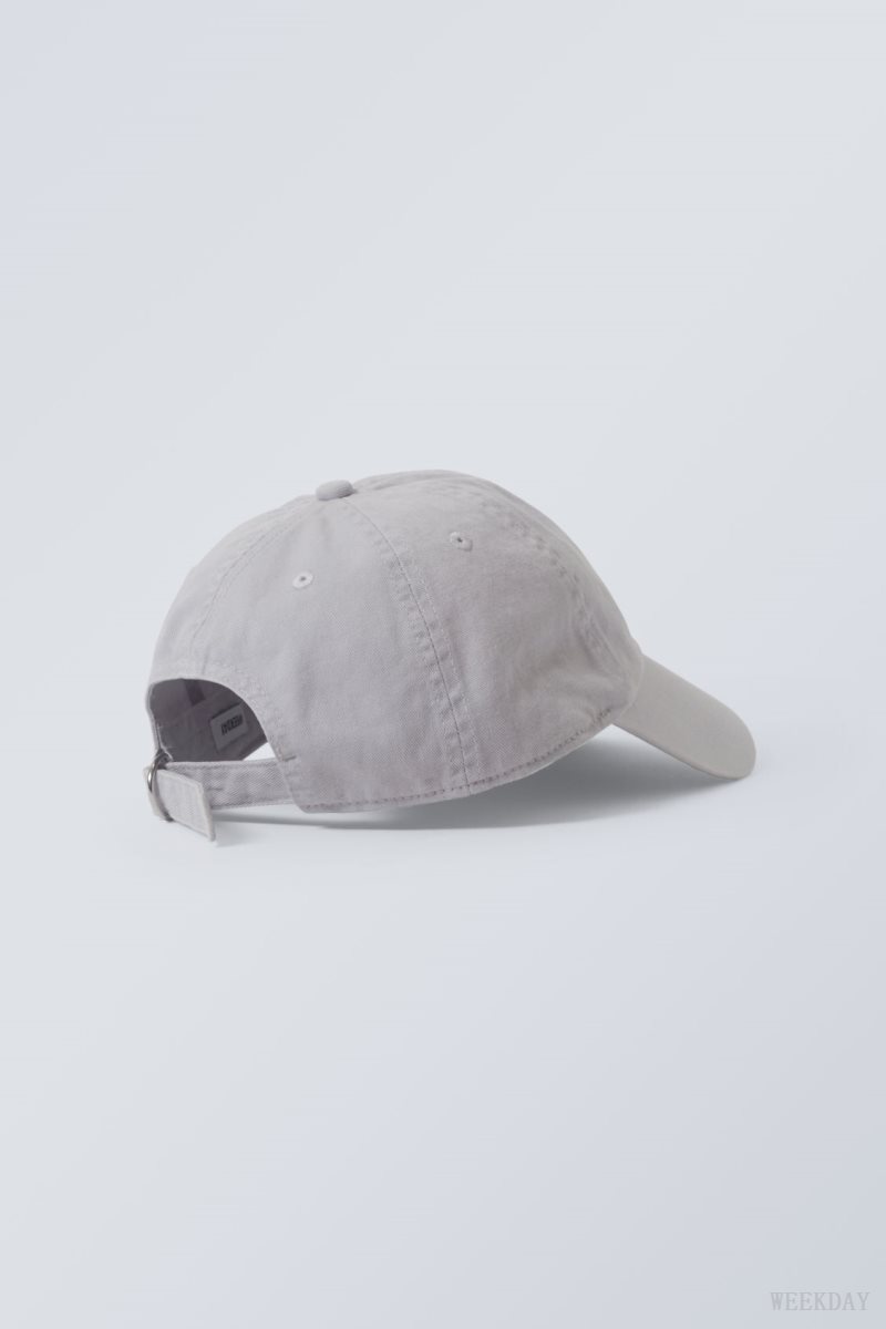 Weekday Essential Washed Cap Grey | MIND7610